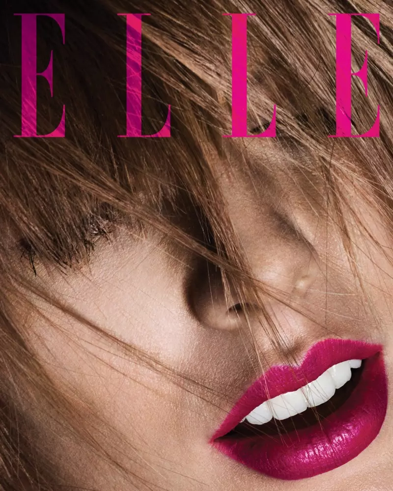 Onye na-abụ abụ Taylor Swift na mkpuchi ELLE US Eprel 2019