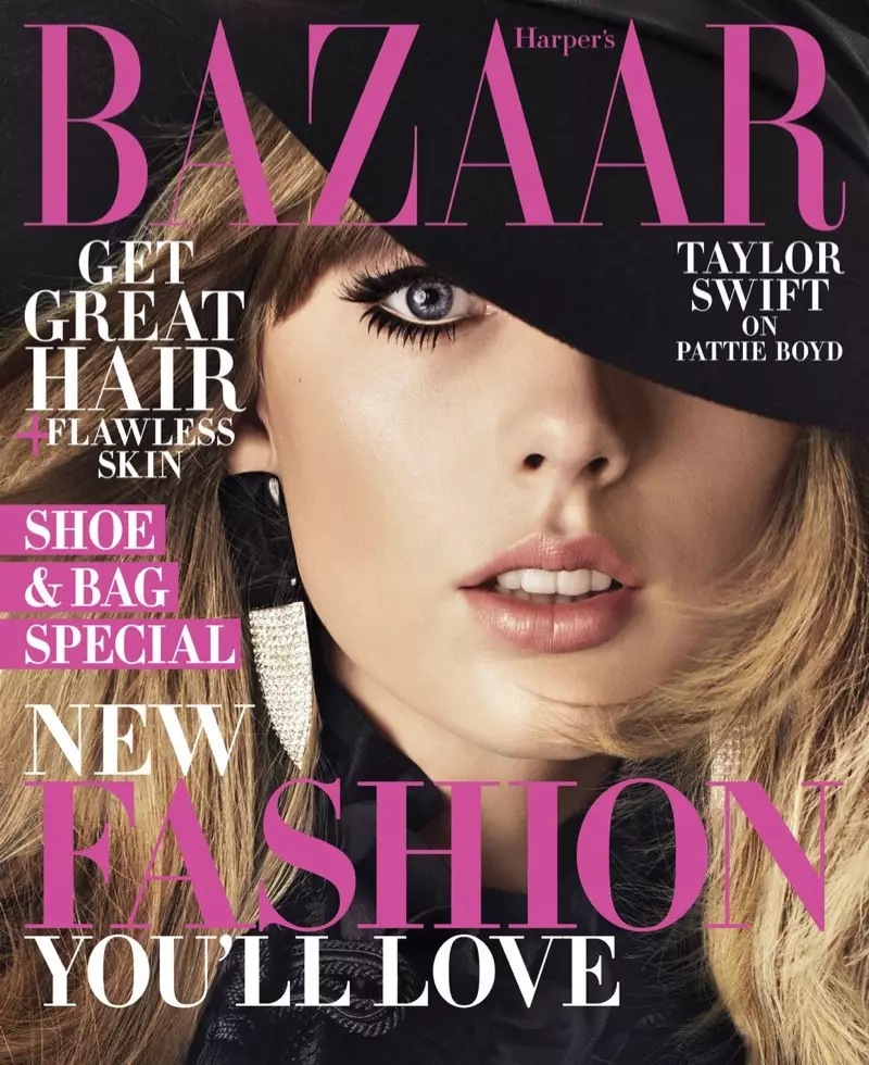 Taylor Swift pe coperta Harper's Bazaar SUA august 2018