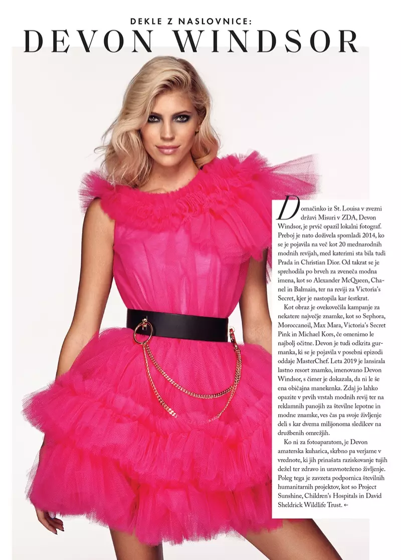 Devon Windsor nosi glamurozne haljine za ELLE Slovenija