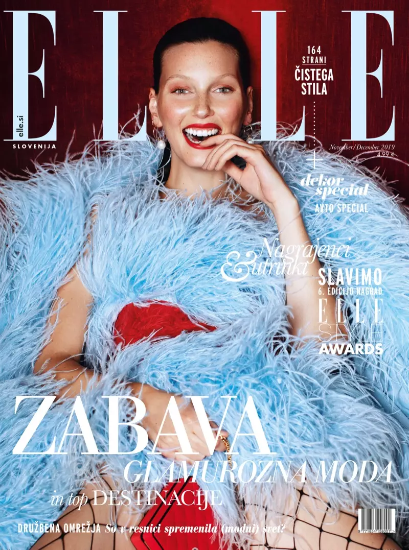 Veroniek Gielkens Poses hauv Glamorous Styles rau ELLE Slovenia