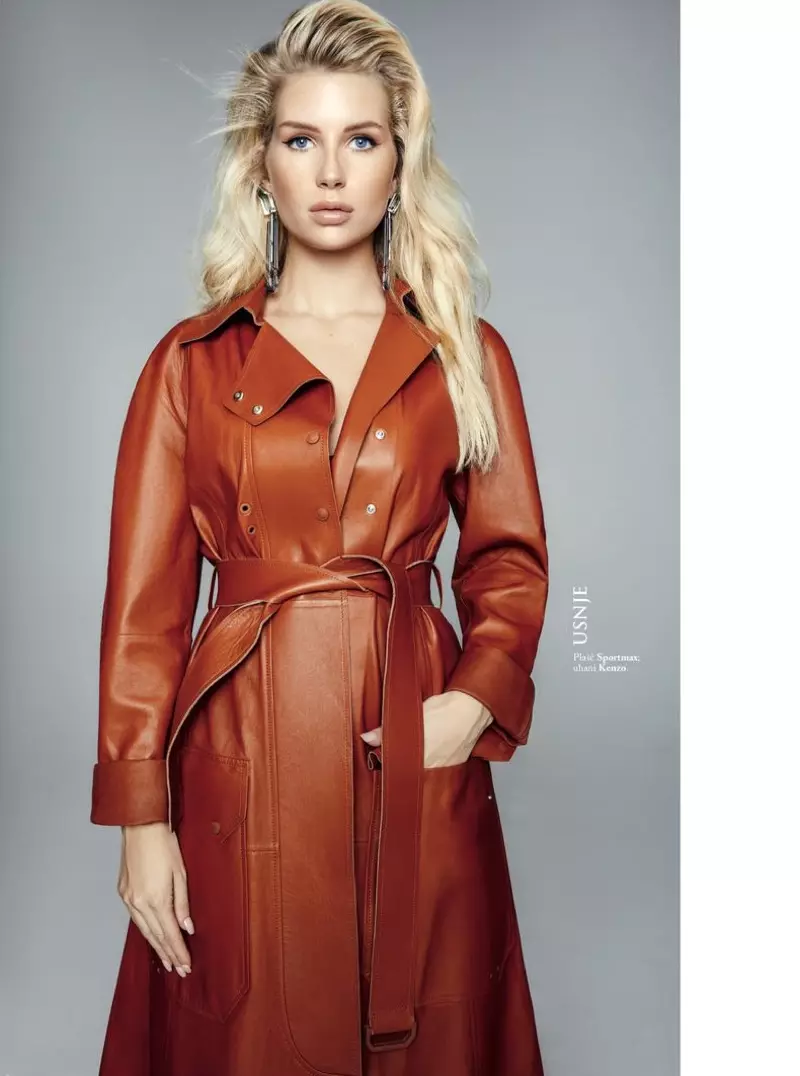 Lottie Moss dra nuwe seisoen-looks vir ELLE Slowenië