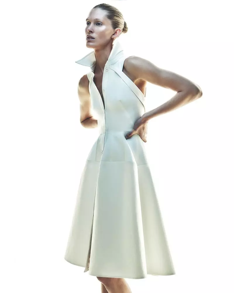 Zac Posen Sleeveless Knot-Lub duav A-Line Shirtdress