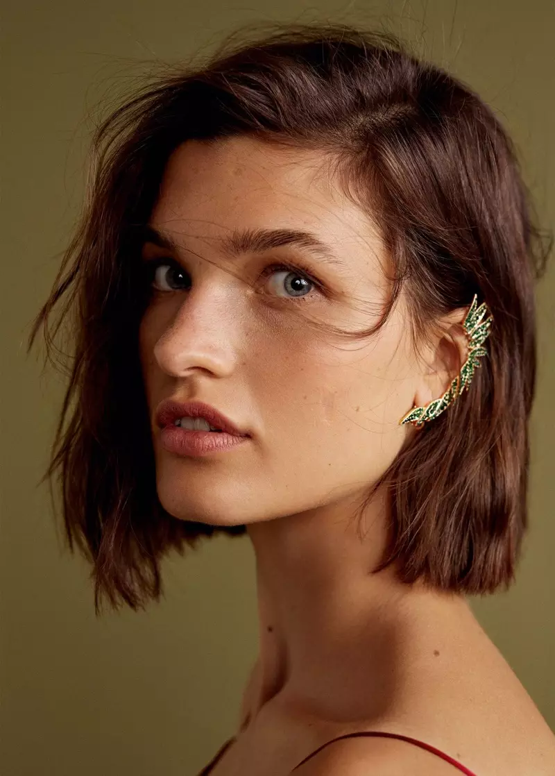 Mango Gala Collection Earcuff sfaccettato in cristallo