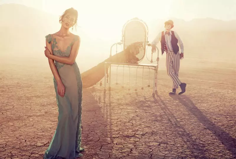 Liu Wen viaggia con il circo per il numero di marzo di Vogue Australia di Will Davidson