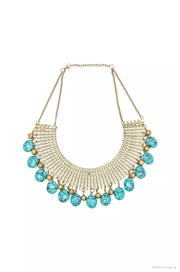 Raga Turquoise Pob Zeb Necklace muaj rau $52.00