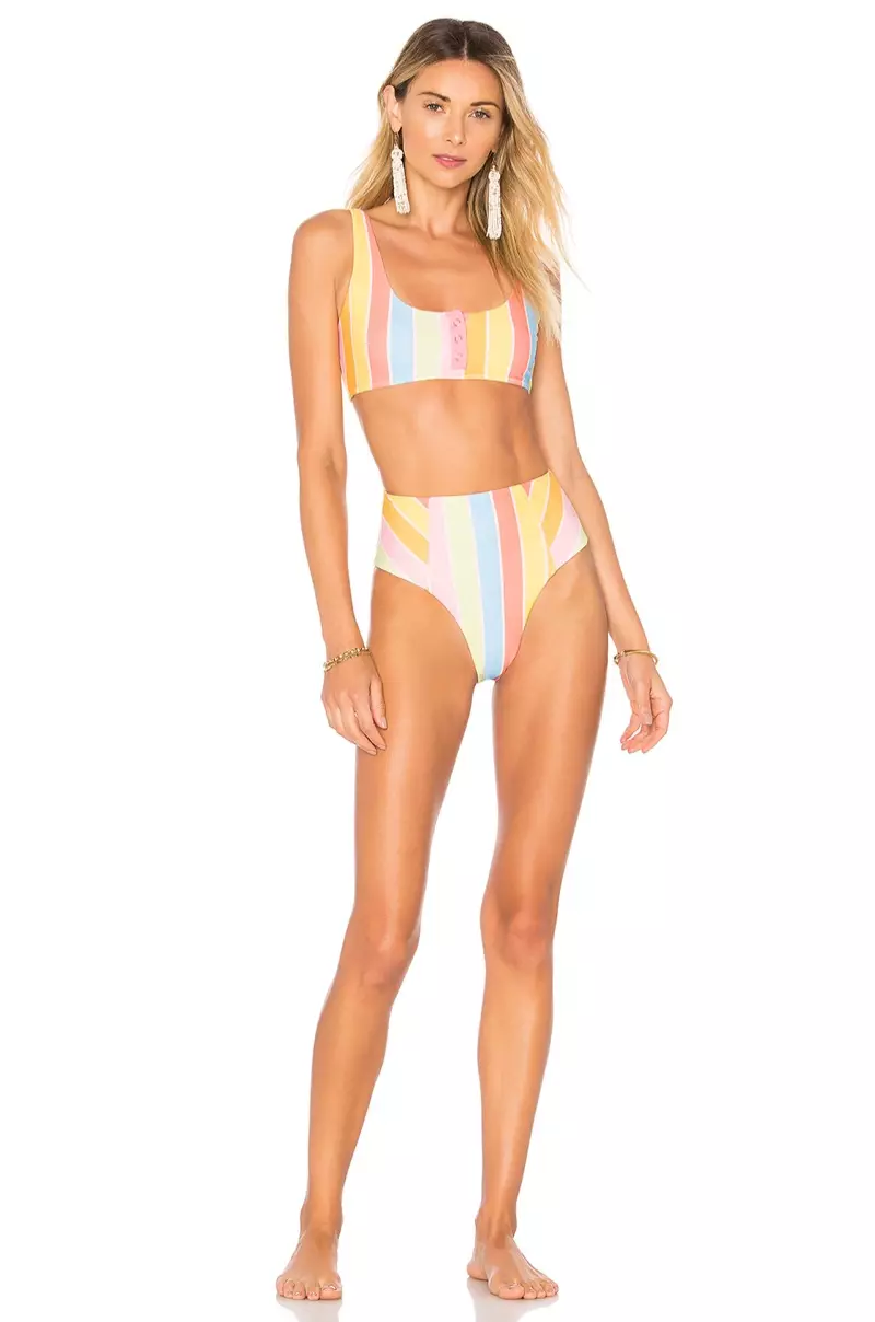 Lolli swim x REVOLVE Rain Top 115 USD și Shine Bottom 99 USD