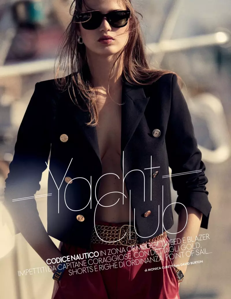 Sara Witt ELLE Italien Yacht Nautical Style Fashion Editorial