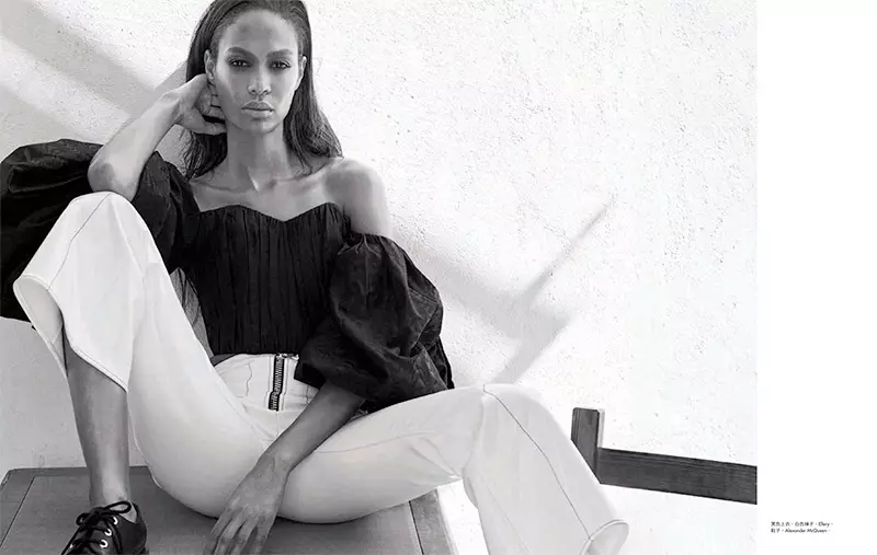 Joan Smalls pózuje v elegantních souborech pro Harper's Bazaar Taiwan