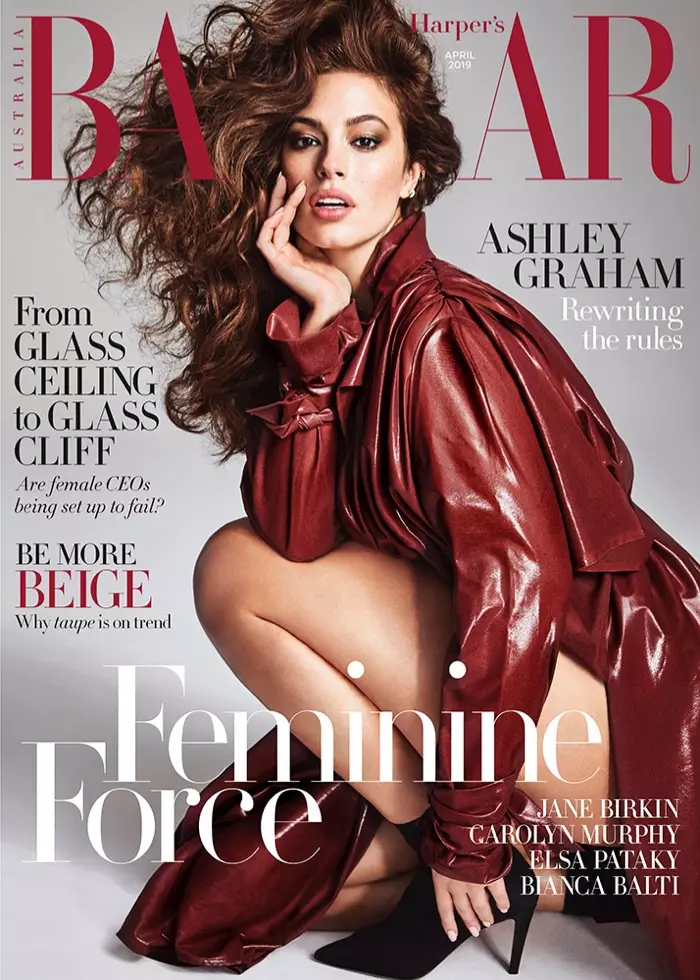 Sesión de fotos de portada de Ashley Graham Harper's Bazaar Australia 2019