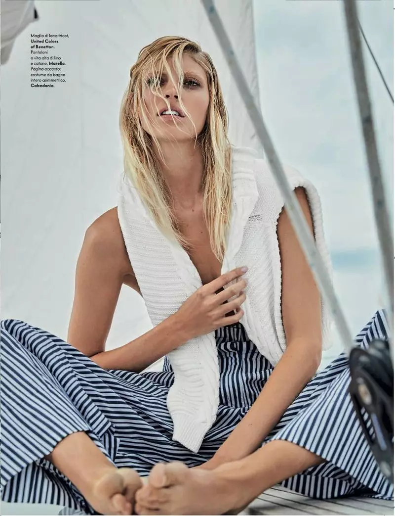 Devon Windsor Models Nautical Style for Vanity Fair Italy