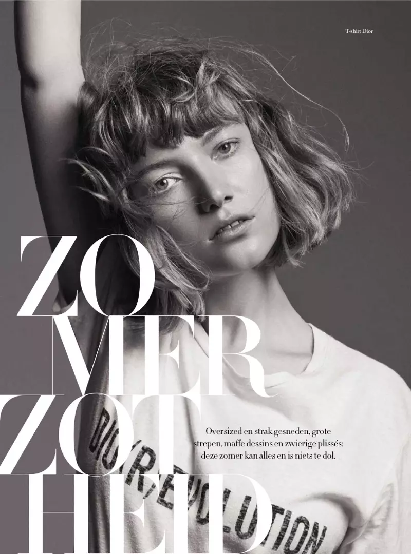 Lou Schoof Netherlands Harper's Bazaar සඳහා සෙල්ලක්කාර මුද්‍රණවල පෙනී සිටියි