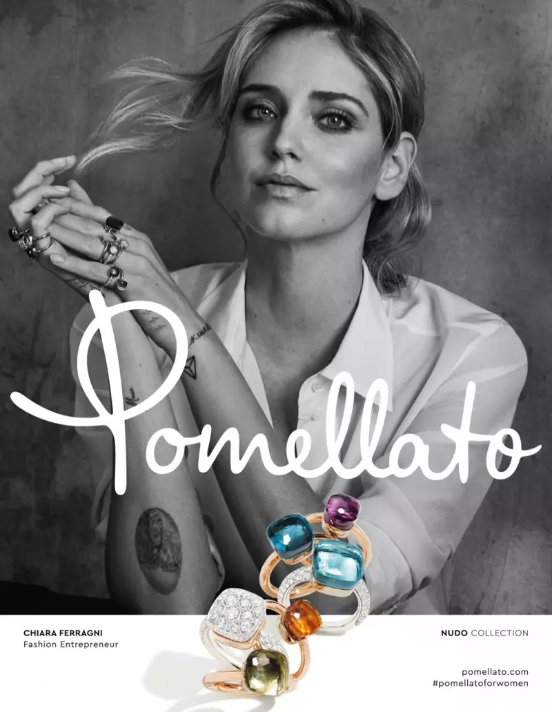 Pomellato को 2018 अभियानमा Chiara Ferragni ताराहरू