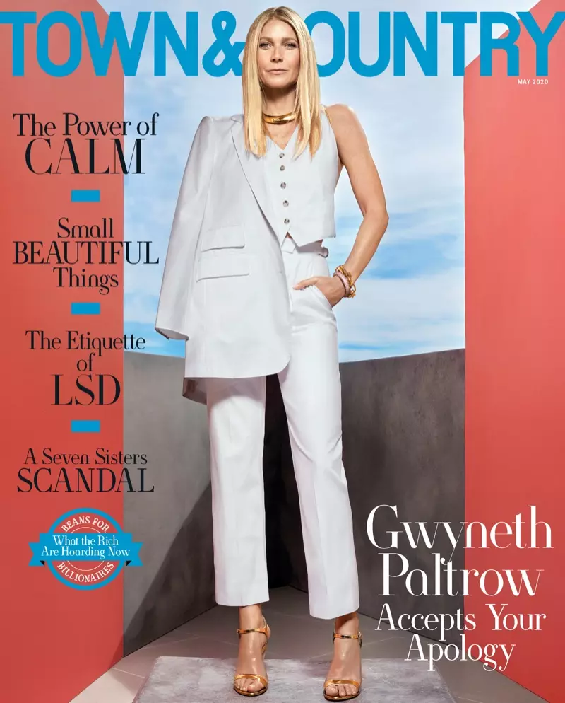 Gwyneth Paltrow fuq il-Koperta ta’ Town & Country ta’ Mejju 2020