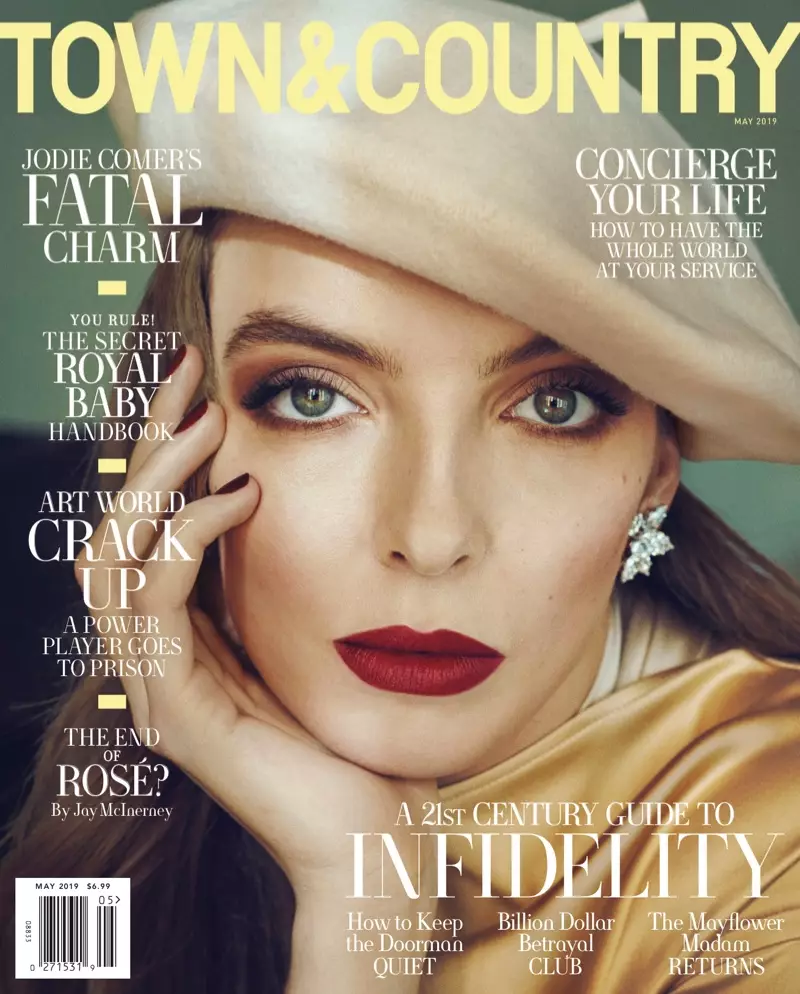 Jodie Comer na okładce Town & Country, maj 2019