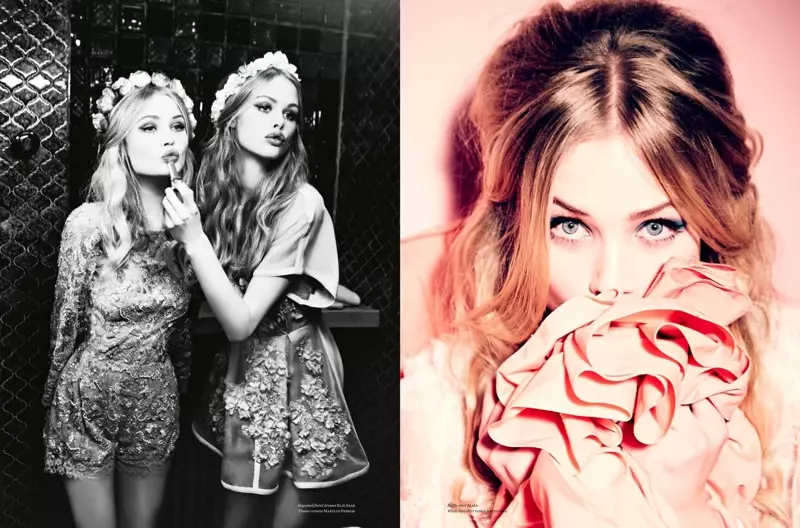 Camilla Christensen + Emma Stern Pose ho an'i Ellen von Unwerth ao amin'ny Vs. tsimoka