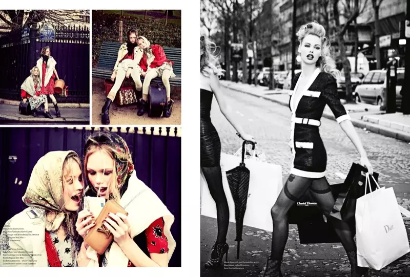 Camilla Christensen + Emma Stern poza Ellen von Unwerth w Vs. Strzelać