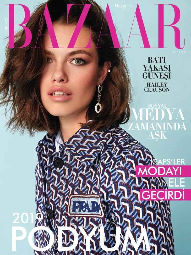 Hailey Clauson modela estilos de declaración en Harper's Bazaar Turquía