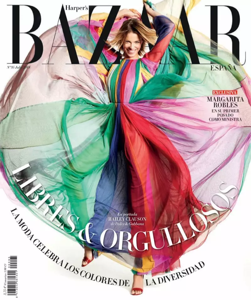 Hailey Clauson Modele Technicolor Styles për Harper's Bazaar Spain