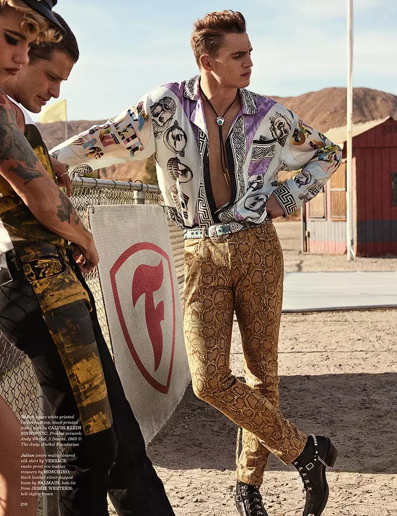 Моделҳои Ҳейли Клаусон Biker Glam Fashions барои GQ Style UK