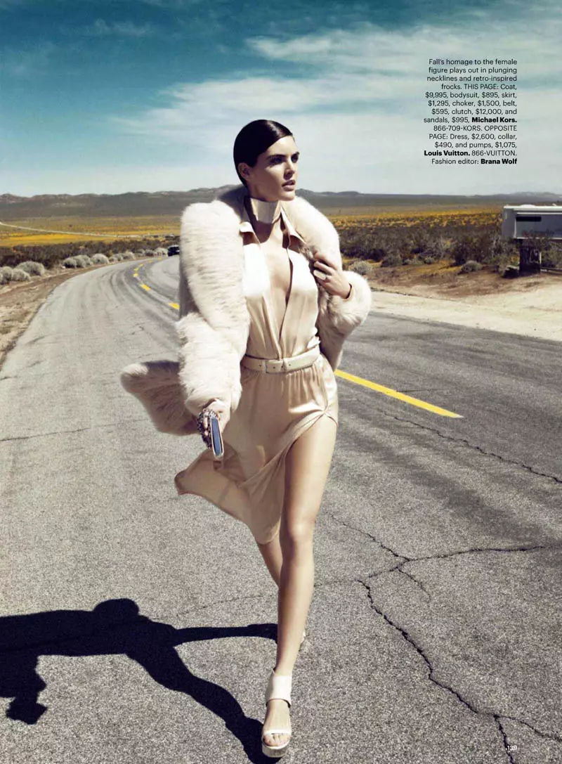 Hilary Rhoda av Lachlan Bailey för Harper's Bazaar USA juni/juli 2011