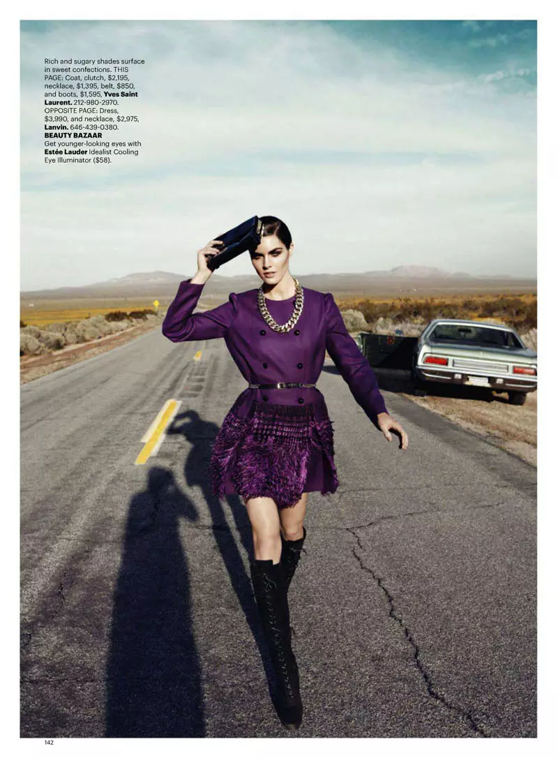 Hilary Rhoda minn Lachlan Bailey għal Harper's Bazaar US Ġunju/Lulju 2011