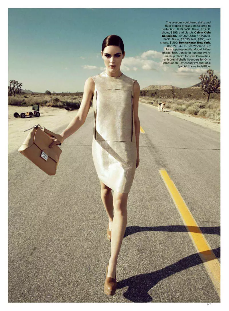 Hilary Rhoda โดย Lachlan Bailey สำหรับ Harper's Bazaar US มิถุนายน/กรกฎาคม 2011