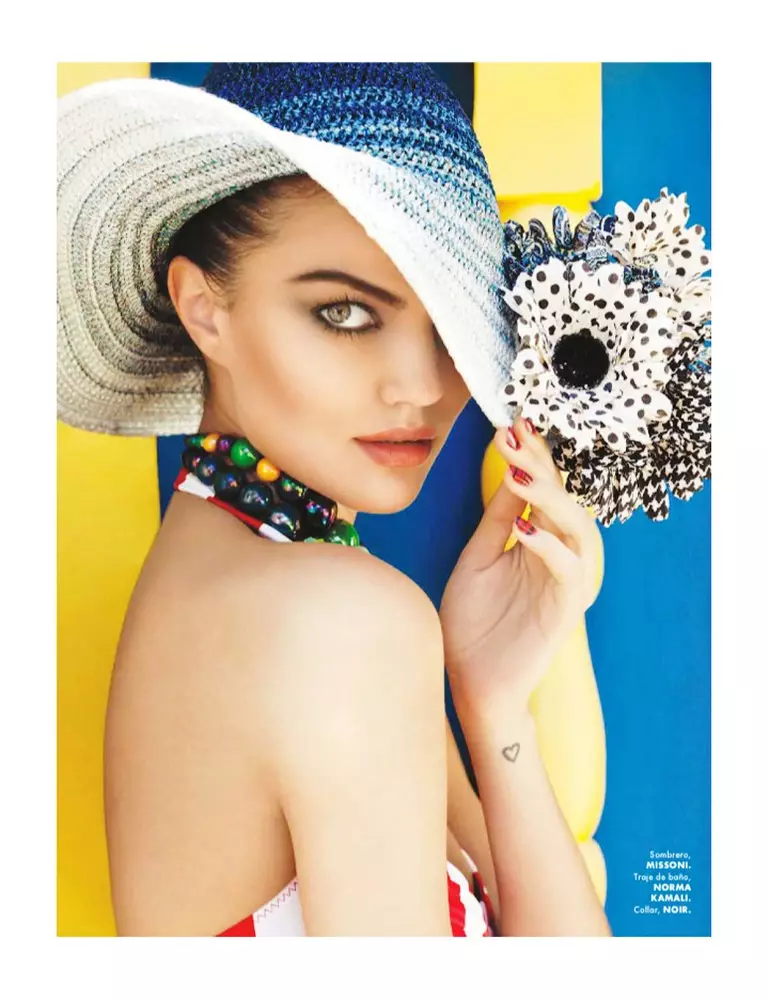 Barbara Fialho Gets Tropical cho Elle Mexico tháng 1 năm 2013, được chụp bởi Danny Cardozo