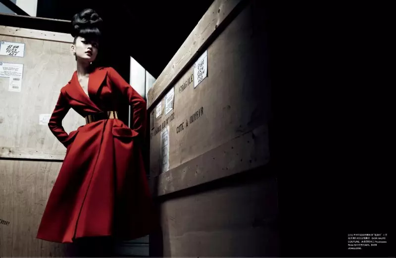 Du Juan modeliai Dior Yin Chao Numéro China 2013 m. balandžio mėn