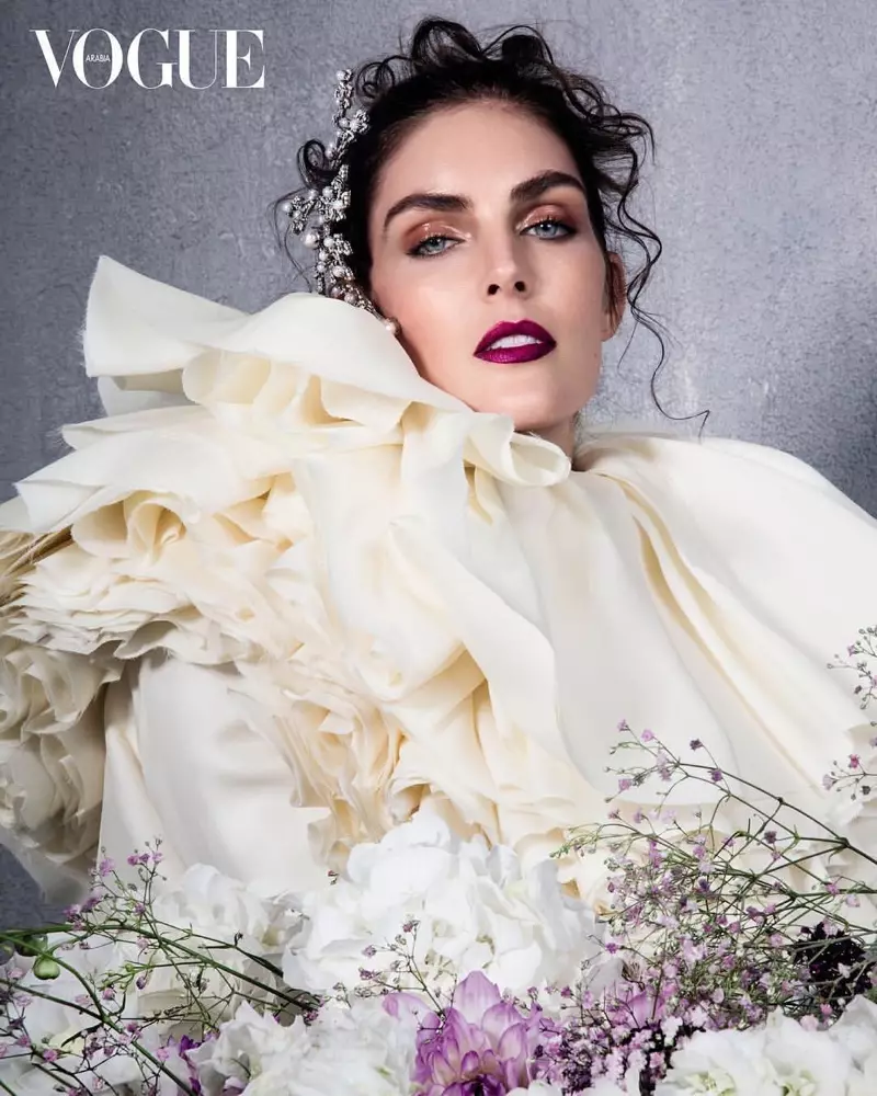 Hilary Rhoda Vogue Arabia Floral Fashion Editorial