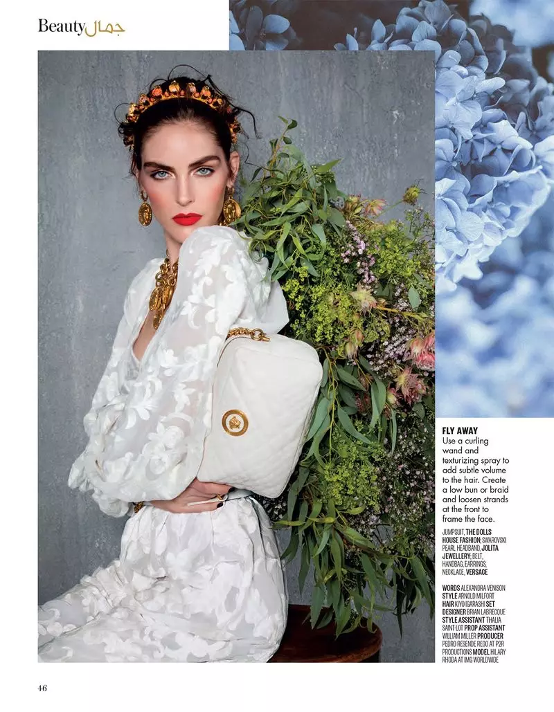 Hilary Rhoda estas en Plena florado por Vogue Arabia