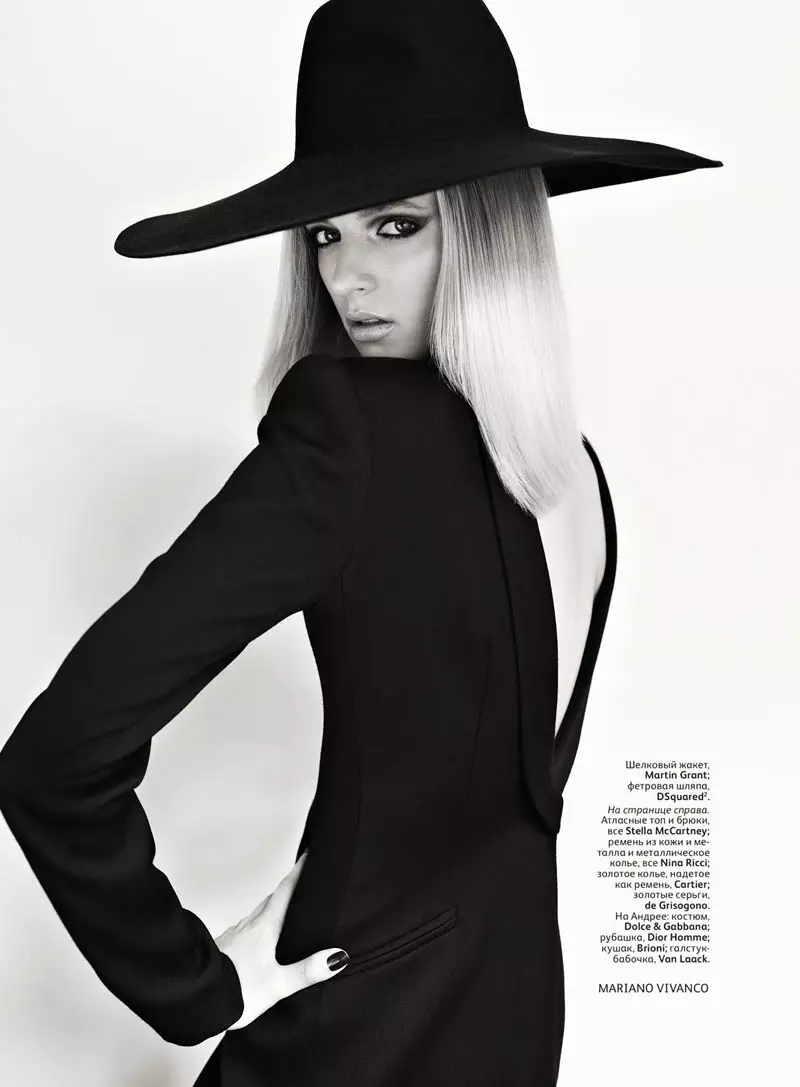 Daria Strokous de Mariano Vivanco per a Vogue Rússia agost de 2011