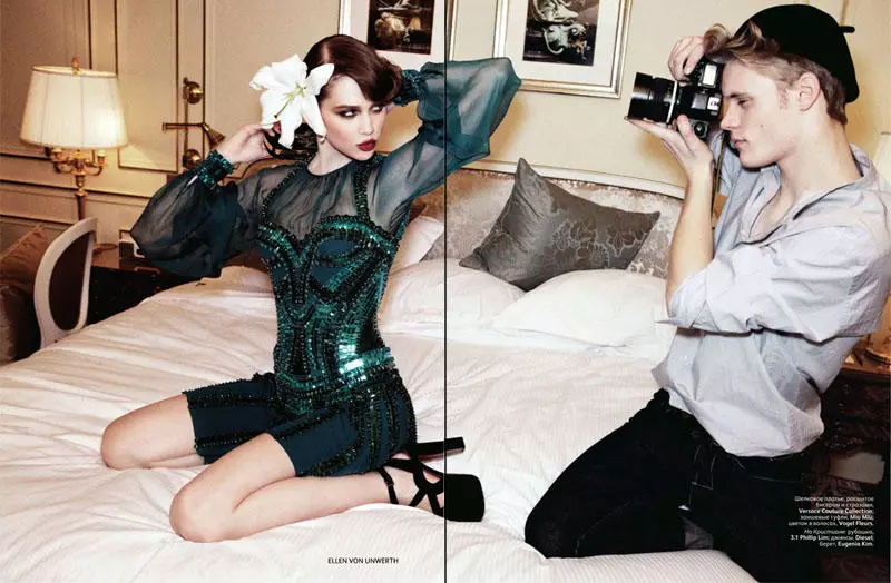 Anais Pouliot ដោយ Ellen von Unwerth សម្រាប់ Vogue Russia ខែមេសា 2011