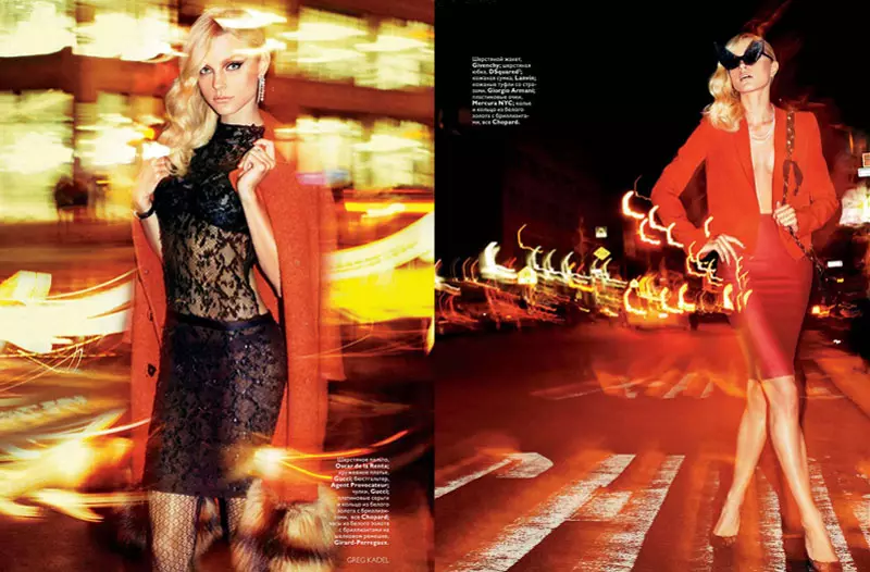 Jessica Stam ho an'ny Vogue Russia Desambra 2010 nataon'i Greg Kadel