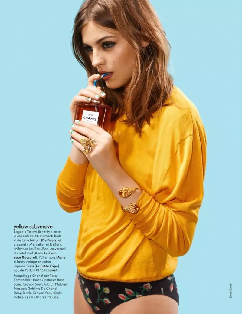 Amber Anderson de Simon Burstall per a Elle France