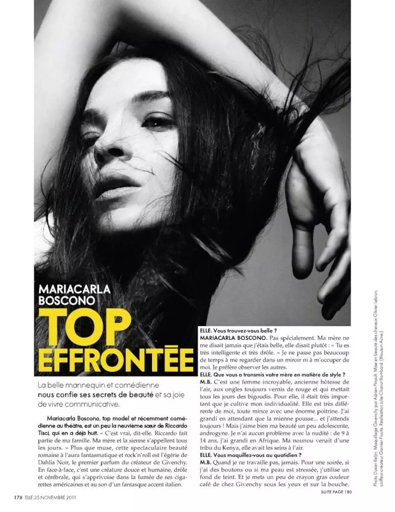 Mariacarla Boscono ni Dusan Reljin para sa Elle France