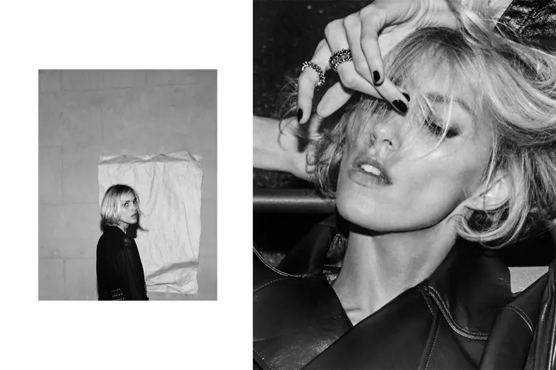 Anja Rubik poseer in Night Out Looks for T Singapore