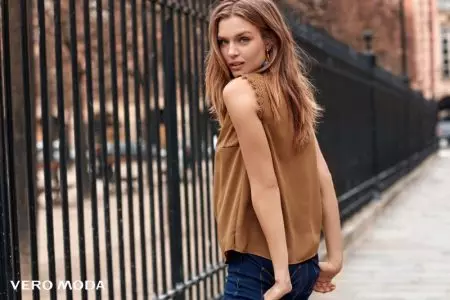 Josephine Skriver luce elegante en París para a campaña de outono 2016 de Vero Moda