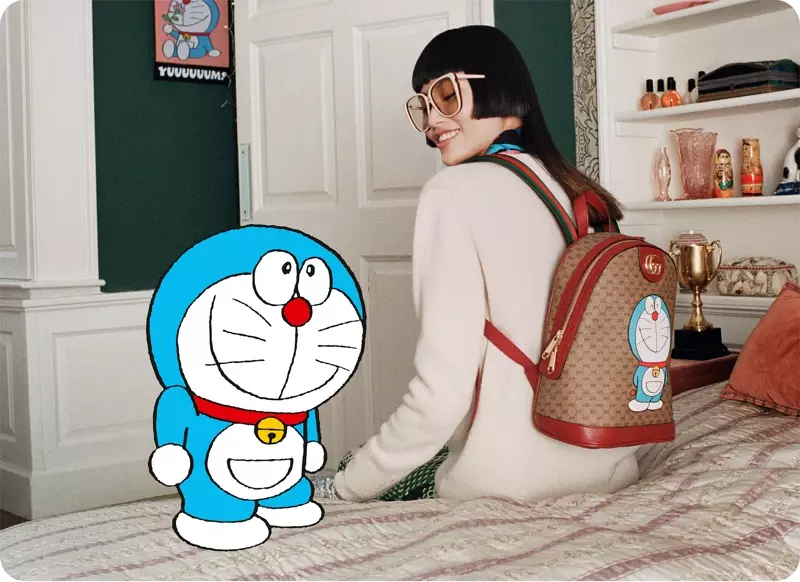 Japana Mangafiguro Doraemon aperas en Gucci Lunar New Year kampanjo.