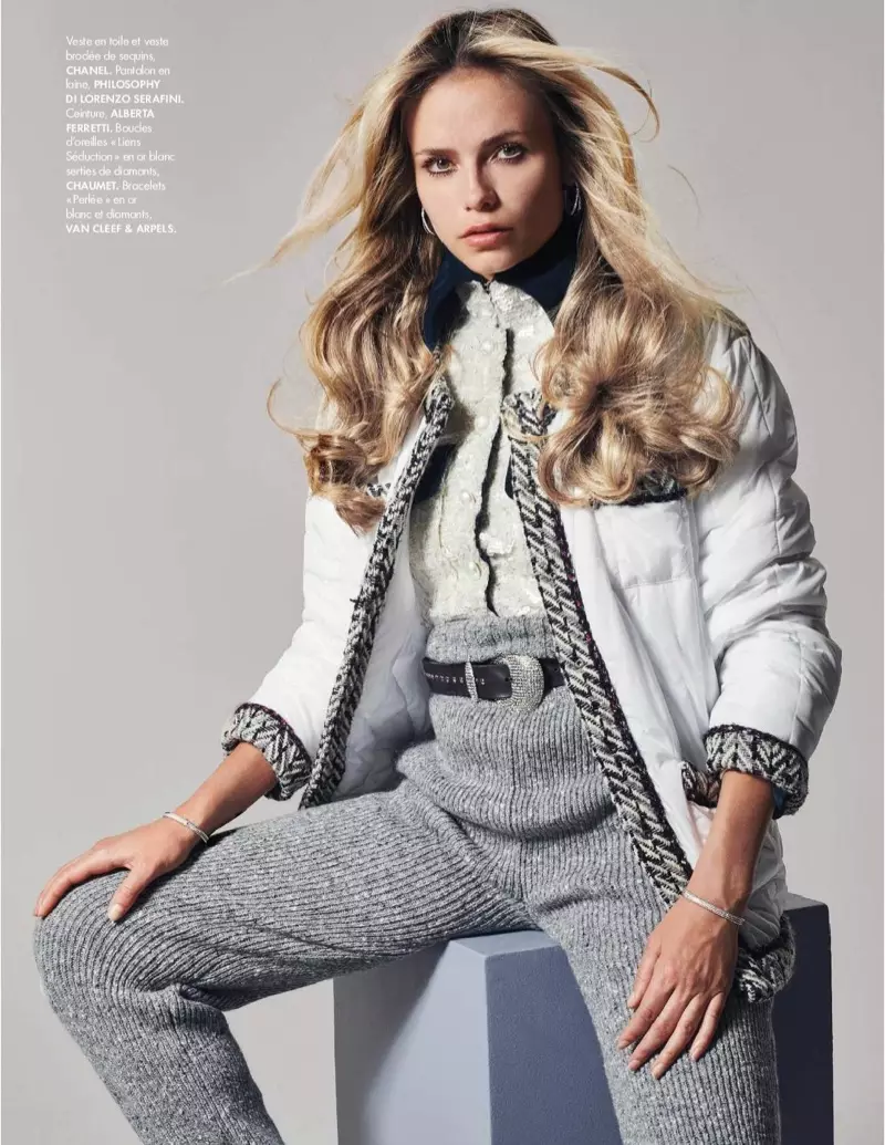 Si Natasha Poly ay Sumusunod sa Mga Trend ng Fall Fashion para sa ELLE France