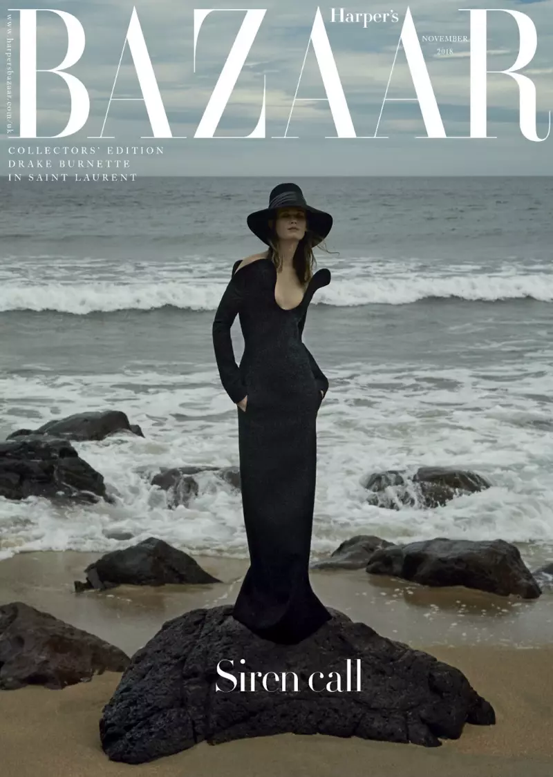 Drake Burnette Harper's Bazaar UK 2018 Cover Editorial