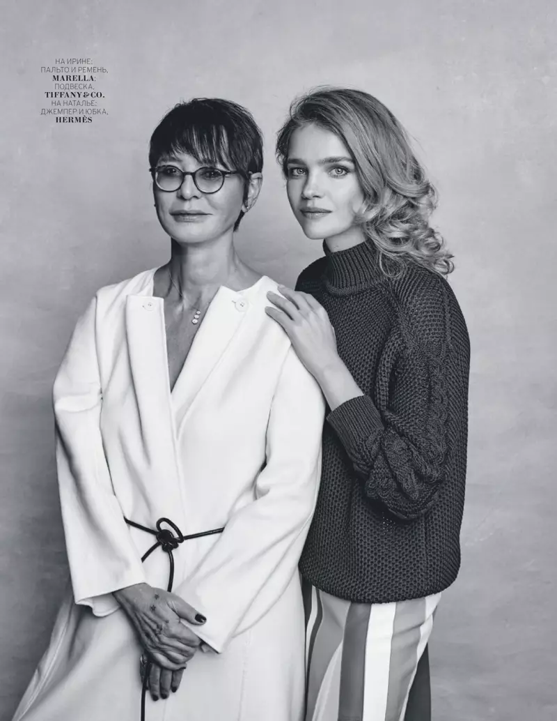 Natalia Vodianova poseer in elegante voorkoms vir Marie Claire Rusland