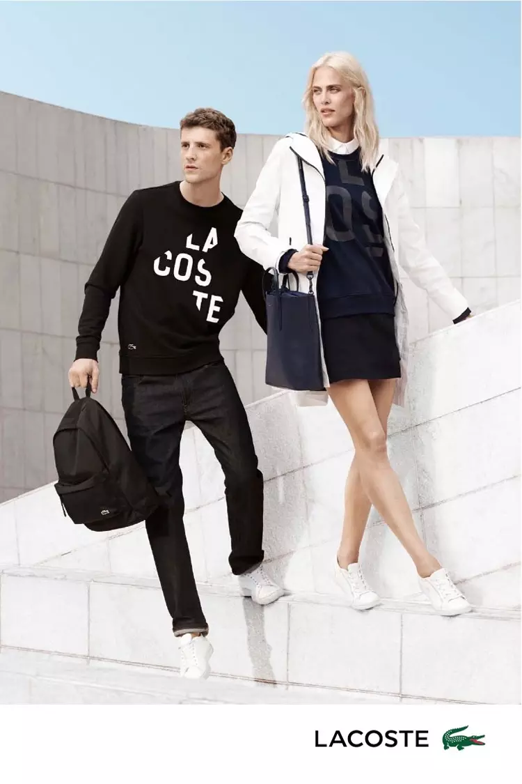 Aymeline y George forman una bonita pareja en la campaña primavera 2016 de Lacoste