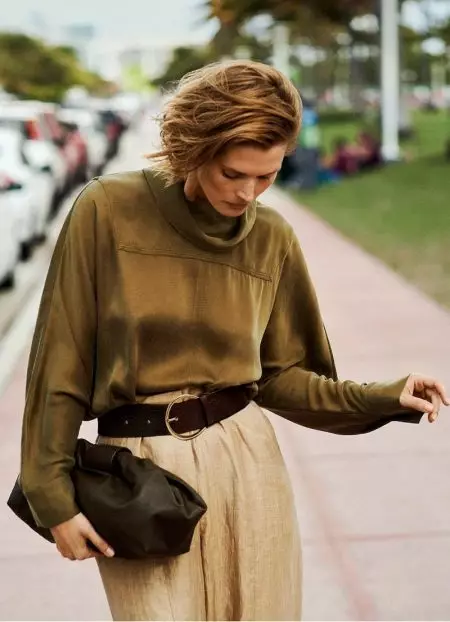 Tid etter solnedgang: Malgosia Bela poserer i Miami for Massimo Dutti