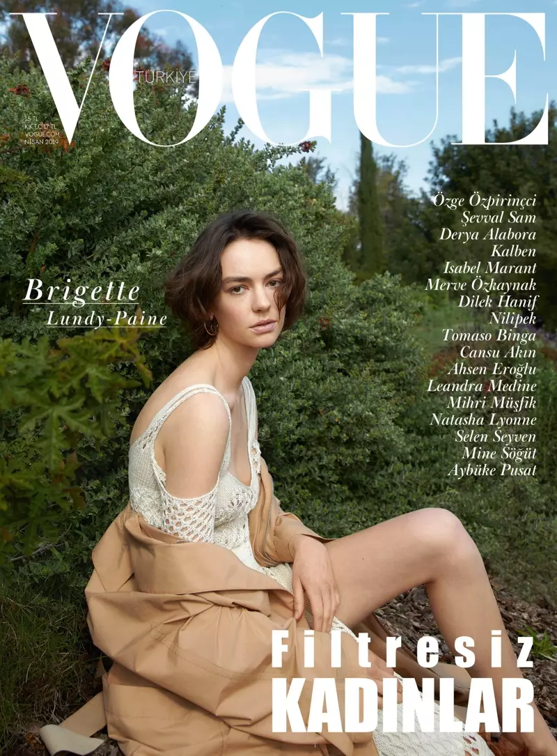 Vogue Turkey 2019 ခုနှစ် ဧပြီလ မျက်နှာဖုံးတွင် Brigette Lundy-Paine