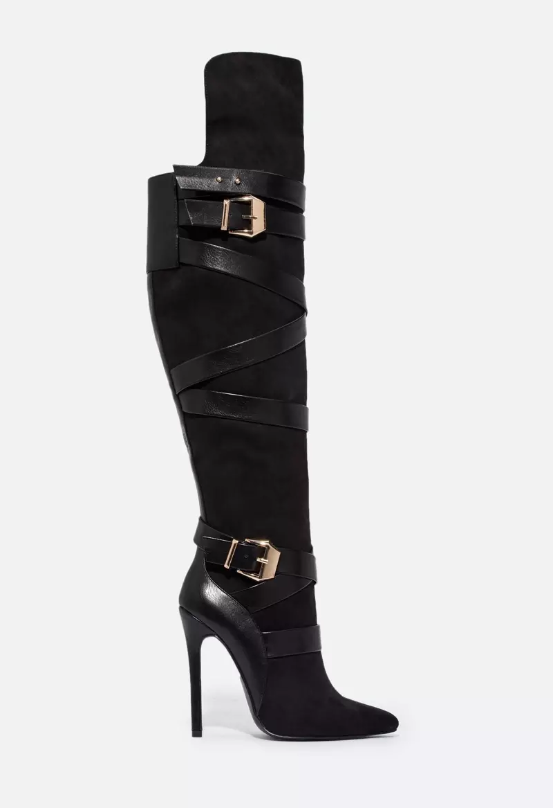 JustFab Geraldine Strappy Stileto Boot $44.95