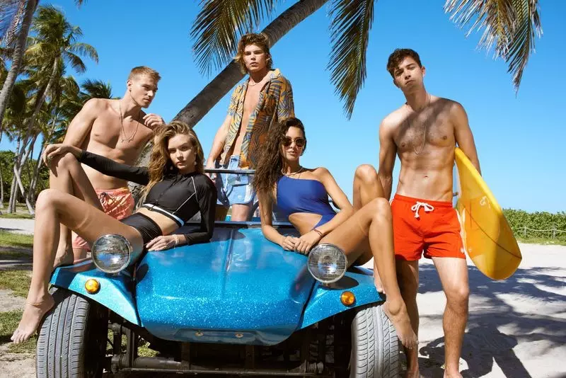 I-Penshoppe iqopha u-Josephine Skriver, u-Lais Ribeiro, u-Francisco Lachowski, u-Jordan Barrett kanye no-Matthew Noszka ngomkhankaso Wokubhukuda ka-2019