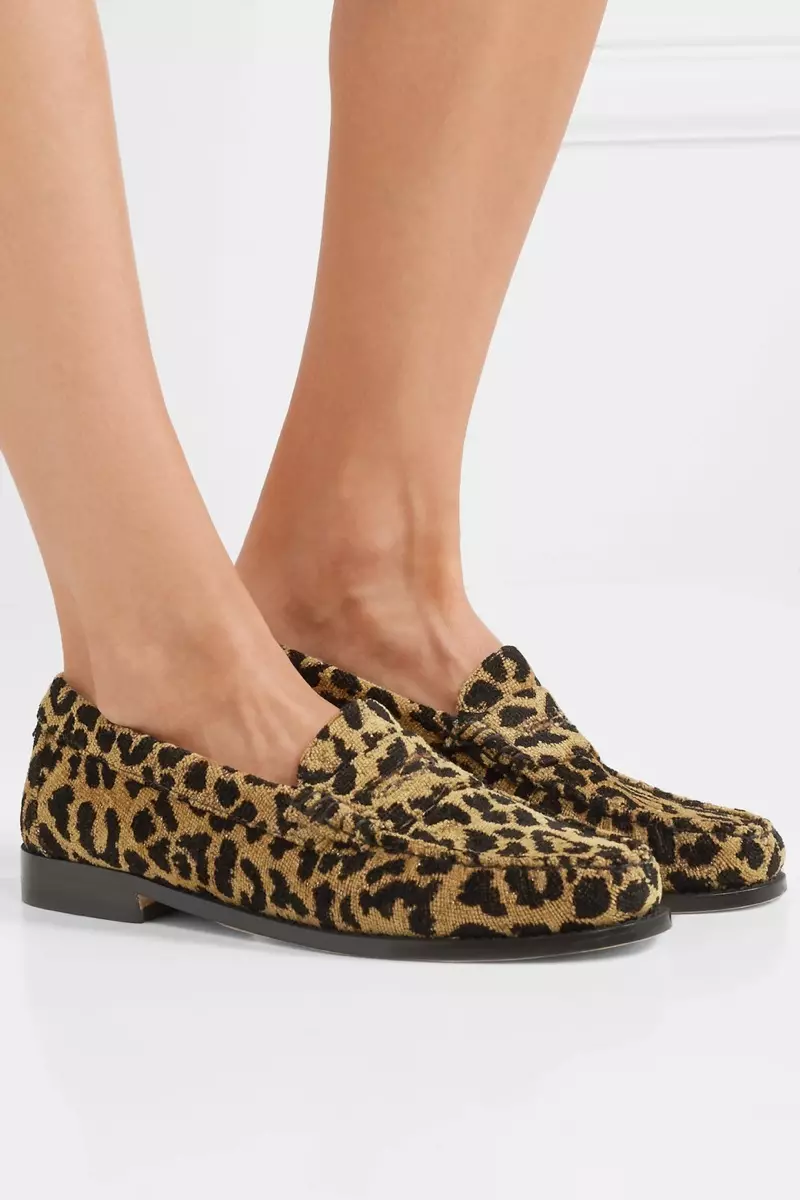 REDONE x Weejuns Ang Whitney Leopard Print Terry Loafers $345