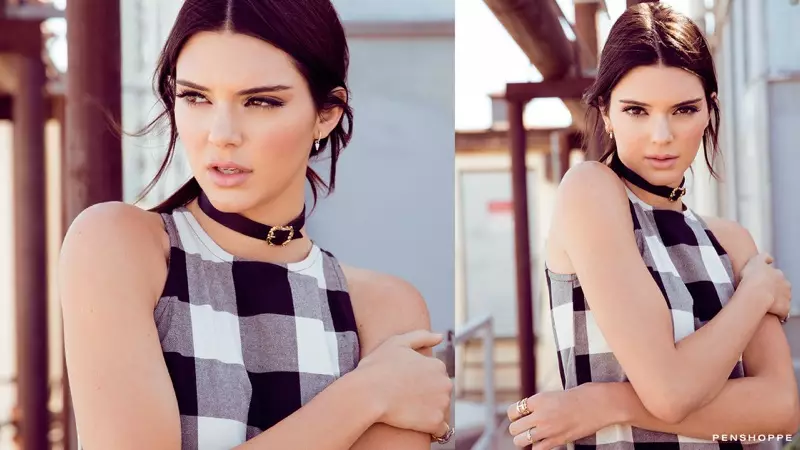 Kendall Jenner ya rungumi plaid don yakin Penshoppe kafin hutu na 2016