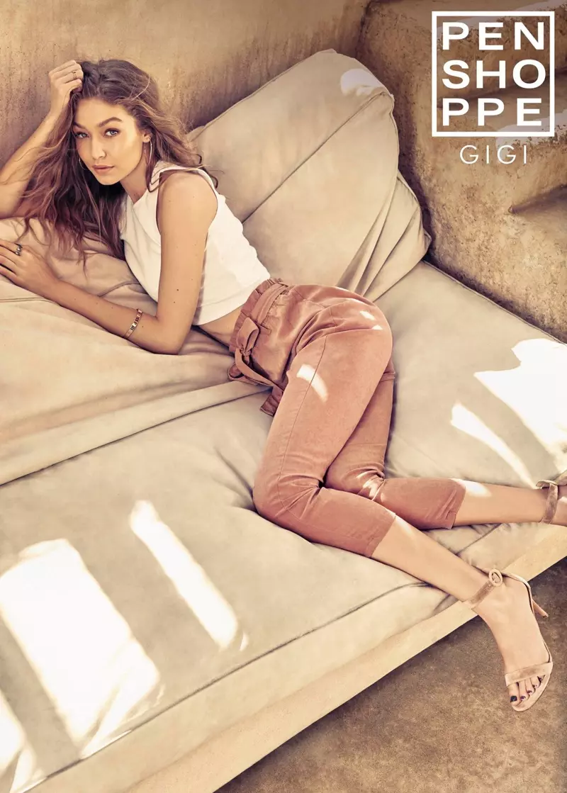 Modèl Gigi Hadid sanble pare pou ete nan nouvo kanpay Penshoppe