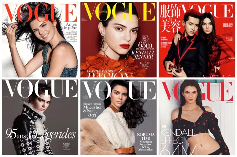 Вокладкі часопіса Vogue Кендал Джэнер